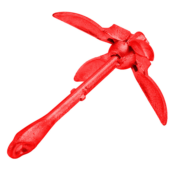 Taitettava Anchor Grapnel 4 Flukes 1,5 kg hiiliteräsveneen lisävaruste Kayak CanoeRedille (hiiliteräs)