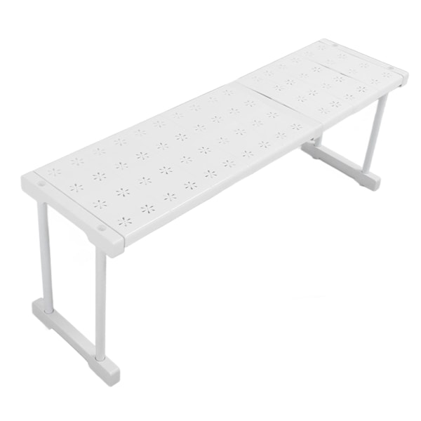 Expanderbar hylla stapelbar 121lb lastbärande avdelare förvaringsställ för garderob skåp skåp längd 67‑88cm / 26.4‑34.6in