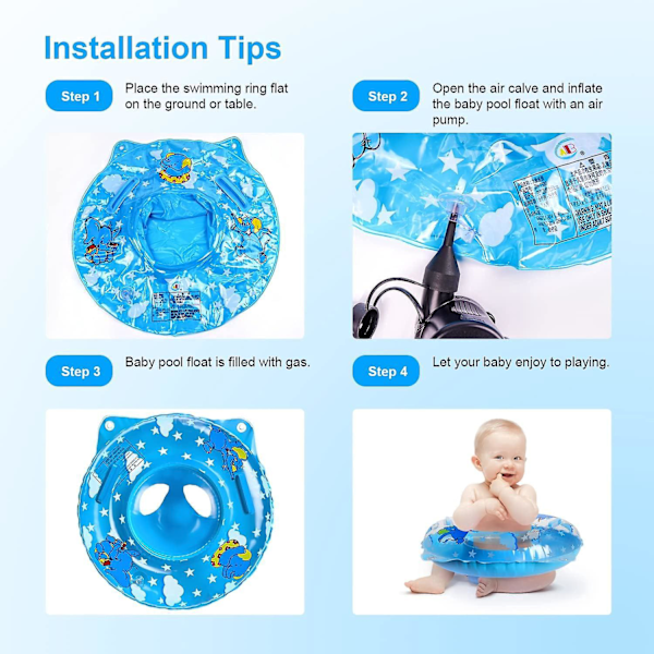 Rosa baby simring - uppblåsbar pool float för 6-36 månader