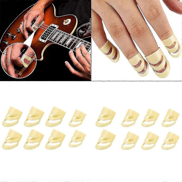 8st Justerbara Fingerplektrum för Gitarr Ihåliga Gitarrplektrum För Akustisk Gitarr 2L6M