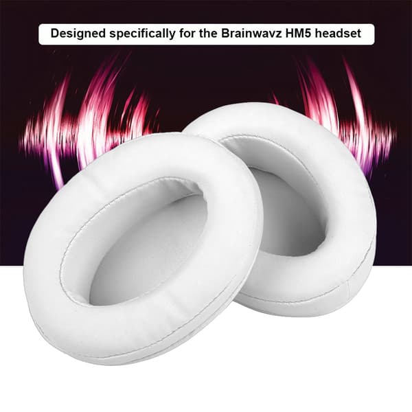 Højkvalitets svampepude erstatningsørekopper headsetcover til Brainwavz HM5 (hvid)