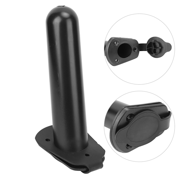 Kajakk Fiske Stang Holder Svart Flush Mount Rack Stativ Støtte for Kano Marin Båt