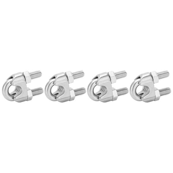 4 stk. 9/16 tommer M14 rustfrit stål wirekabelklemme U-bolt sadelbefæstelse