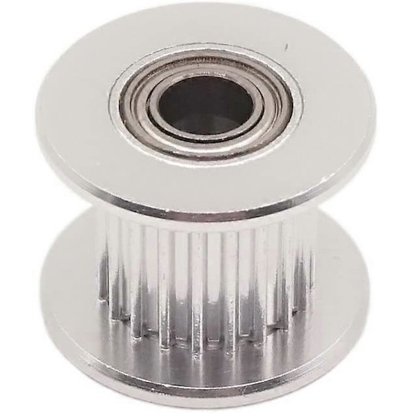 2 GT GT2 Rem Aluminium Tomgangshjul 20 Tænder 3mm 5mm Boring til 3D Printer 6mm 10mm Bredde Tandrem (5 Stk Pakke) (10MM - 20T - 5mm Boring, Med To