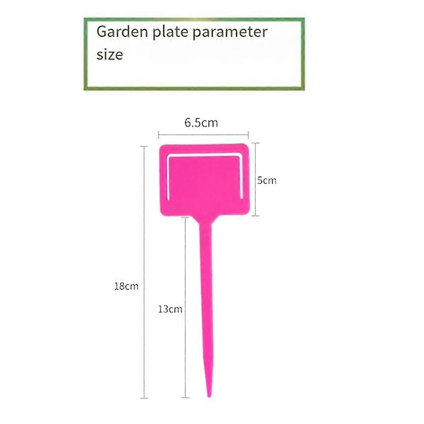 Hageetiketter, sukkulentetiketter, innstikkbare hageetiketter, rosa