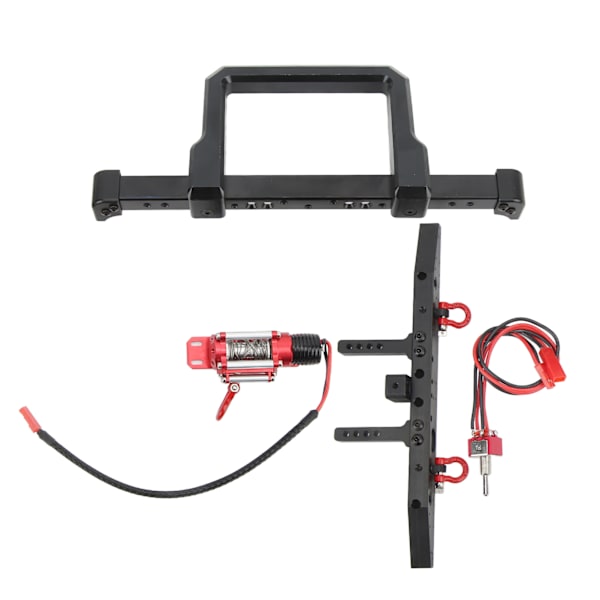 Aluminiumlegering främre och bakre stötfångare med vinsch för Traxxas 1/10 RC bil uppgraderingsdel