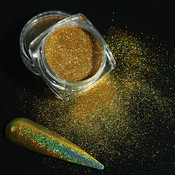 12 kpl kynsien koristelujauhetta, värikäs DIY kynsien glitter pigmenttijauhe meikkiin ja juhliin