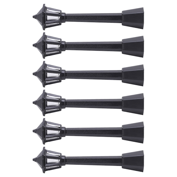 6 stk Mini gatelyktmodell trygge mikroskopiske modelllys for miniatyrdukkehus