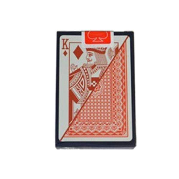4X Multiplayer Card Game Creative Boxed Waterproof Texas Playing Cards Plastic Durable Poker Magic Trick Tool, Red JH4 Red