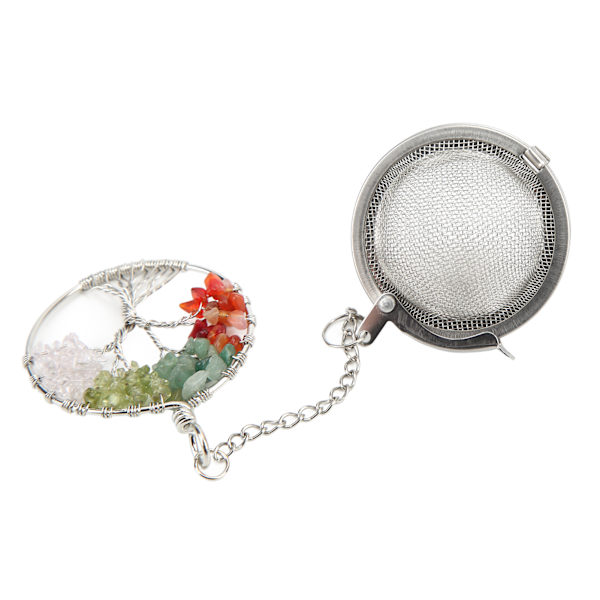 Teinfuser 304 Rostfritt Stål Livets Träd Tesil Teinfuser Kristall Te Avloppsfärgblandning