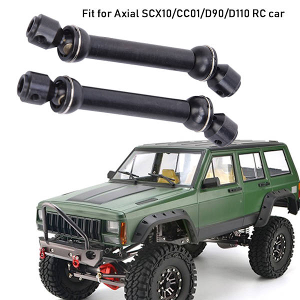 2 kpl Black Metal CVD-käyttöakselin lisävarusteita Axial SCX10/CC01/D90/D110 1/10 RC CarBlack (88-113mm)