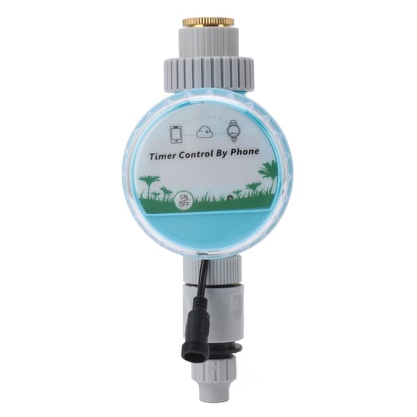 Sprinkler Timer Plast WiFi och Bluetooth Kontroll IP68 Trädgårdsbevattningstimer för Trädgård Gård Park