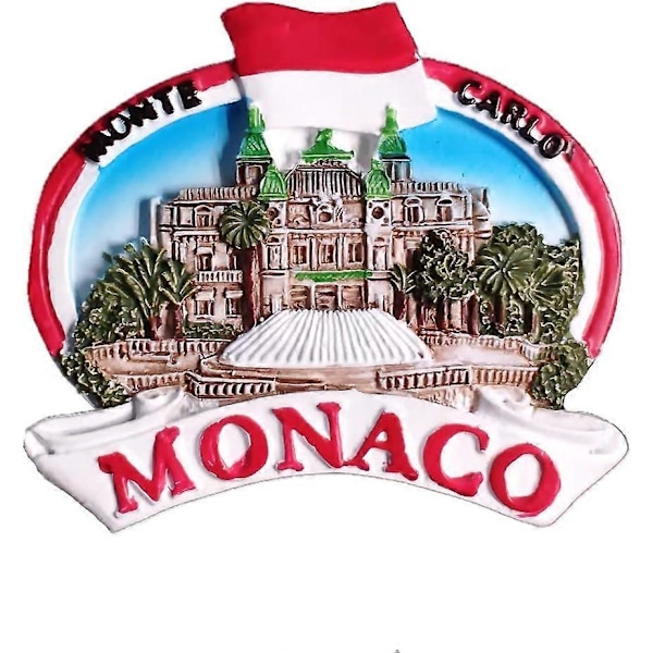 Monte Carlo Monaco Jääkaappimagneetti 3D Matkamuisto, Matkalahja, Kodin Keittiön Sisustus, Magneettitarra, Monaco Jääkaappimagneettikokoelma
