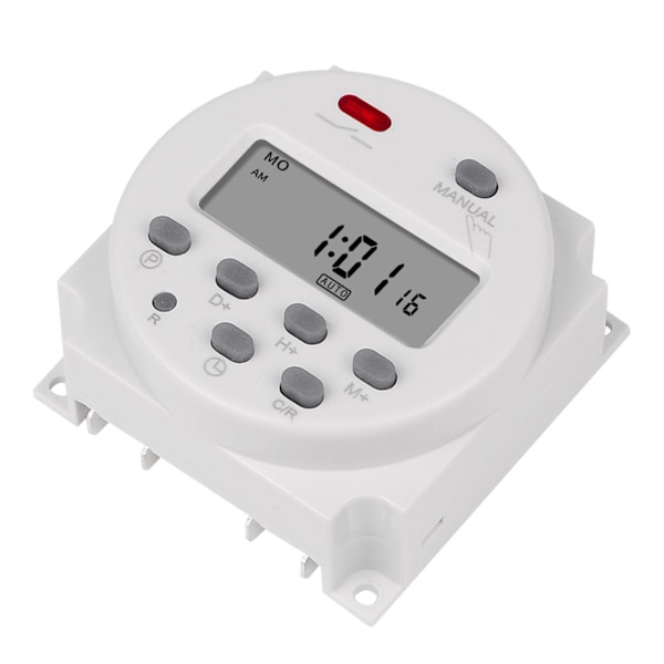 Mikrocomputer Strømforsyning Tidsur Kontakt Smart Programmerbar Timer Kontakt Gadelampe Nedtællingskontakt 110V