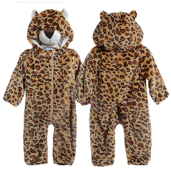 Dinosaur Onesie med hette for småbarn (12-18 måneder) - Jaguar