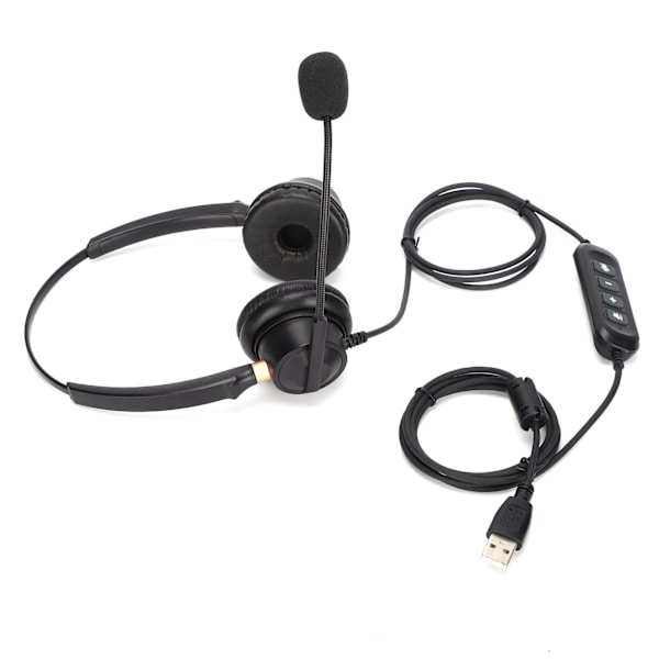 Telefon headset binaural kontor telefon headset med mikrofon og lydstyring