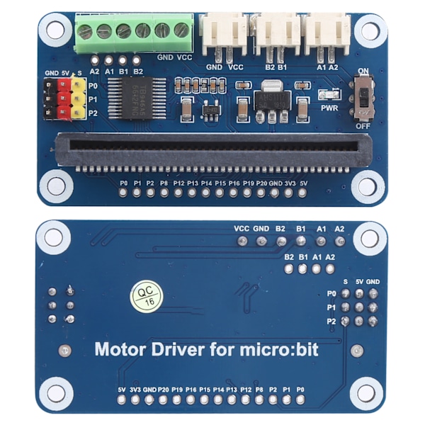 Motordriverkort til Micro:bit Control 2-vejs DC-motor 3-vejs styremotorkomponenter