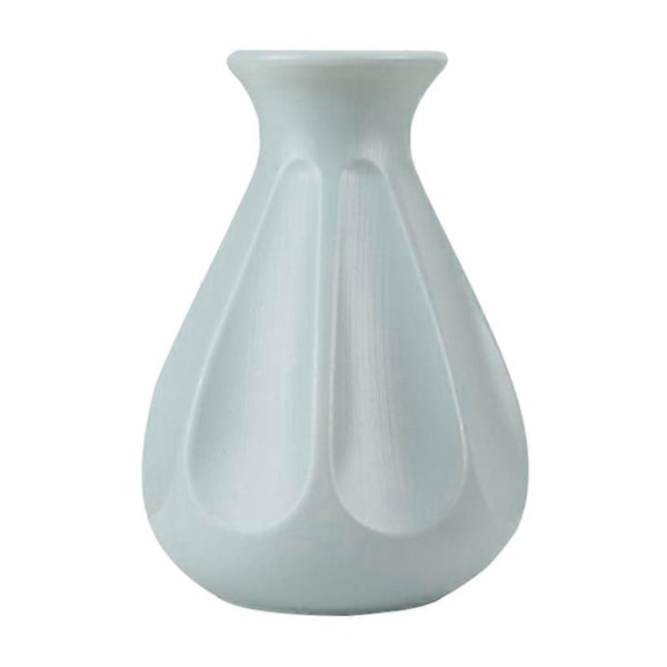 Blomstervase i landlig stil, blomsterpotte, dekorative vaseornamenter lavet af plastik (Blå)