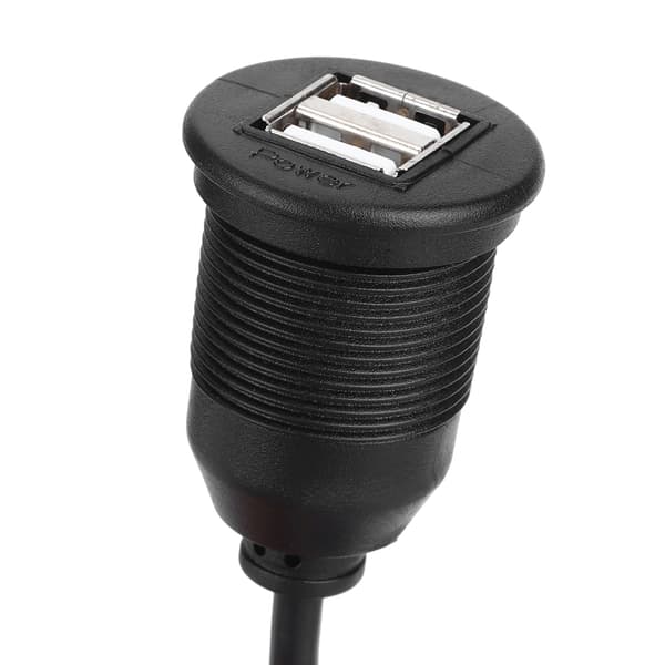 USB2.0 1 han til 2 hun datakabel vandtæt instrumentbrætadapterlinje til bilmotorcykel