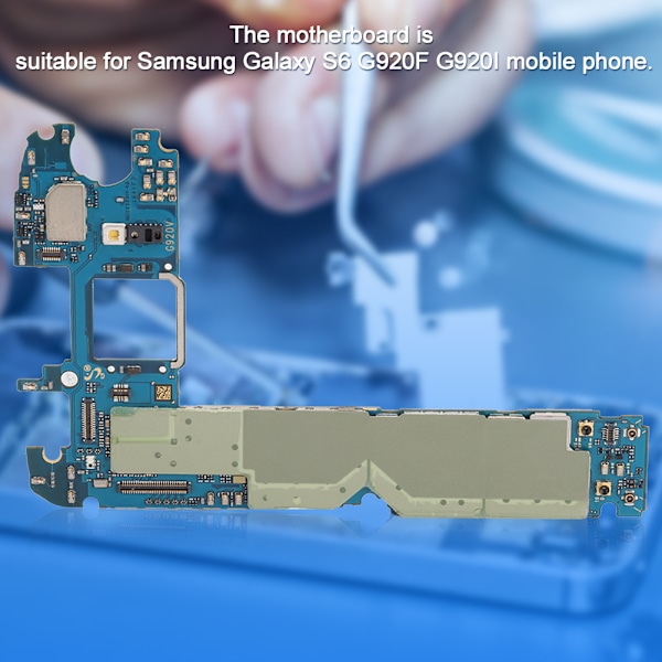 Samsung Galaxy S6 G920F G920I -älypuhelimen emolevy, suora näyttö, US-versio, 32 Gt