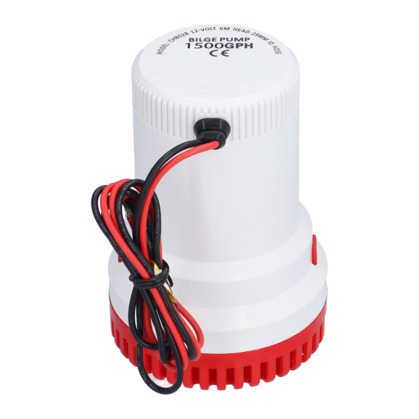 Monitoiminen, hiljainen upotettava pilssipumppu veneisiin ja lampiin, DC 12 V, 1500 GPH