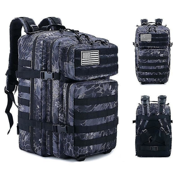 Python Sort Tactical Militær Molle Rygsæk