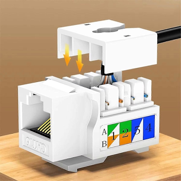 10 st Cat6-uttag, Ethernet Punch Down-kontakt, kompatibel Cat5/5e/6