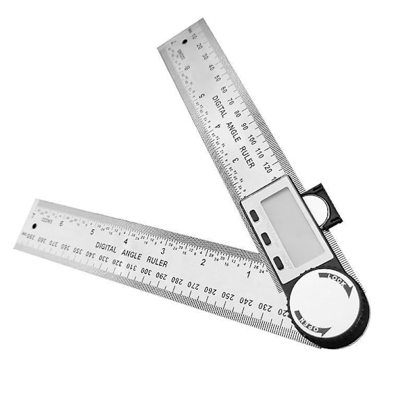 Digital Vinkelmätare 0-360° Digital Inklinometer Rostfritt Stål Vinkelgradskiva Linjal med LCD-Display för Träbearbetning Konstruktion Reparation, 1 st