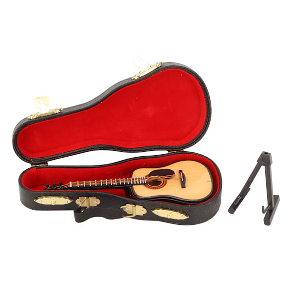 Gitarmodell i tre, minigitarreplika, musikkinstrumentmodell, dekorasjon