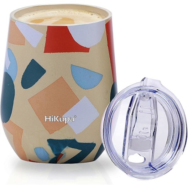 Isolerad Resemugg med Lock 355ml - Vakuumisolerad Termosmugg i Rostfritt Stål - Kaffekopp 11,5cm (Gul)