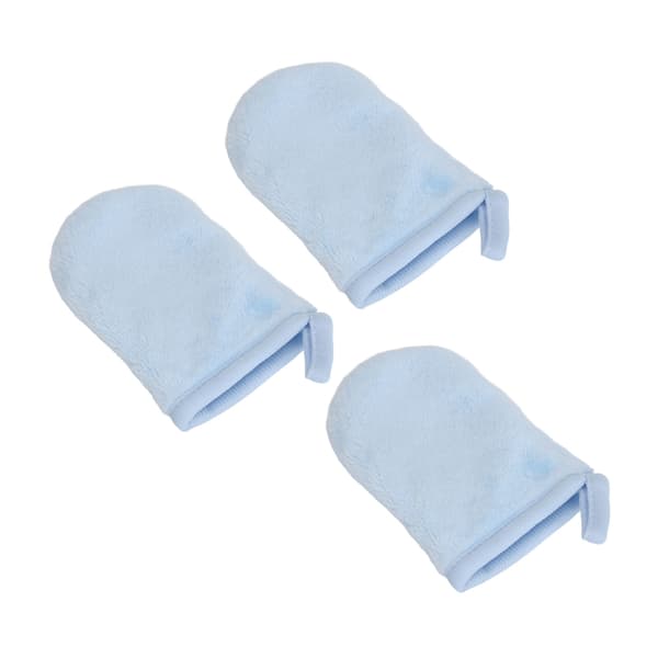 3 stk. makeupfjernerhandsker Genanvendelige Behagelige Bløde Mikrofiber Flannel Krops- og Ansigtsvaskevanter