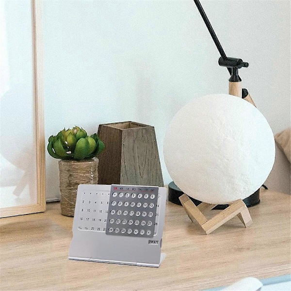 2-pack Mini Bordskalender, -Kalender i aluminiumlegering