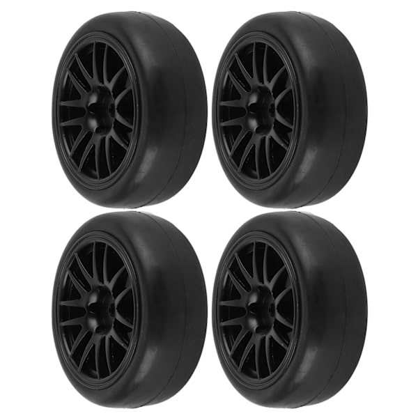 4 stk. 63MM fjernkontroll metallhjulnav gummihjul med adapter for WPL D12 RC lastebil