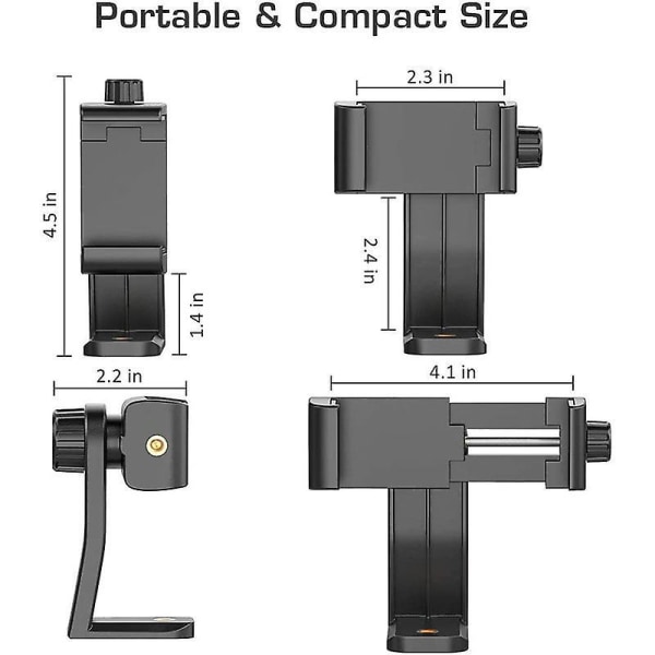 Smartphone stativadapterhållare med senaste generationens telefonfjärrkontroll för livesändning, kompatibel med iPhone, Samsung och alla telefoner