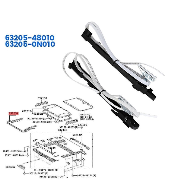 1 sett bil soltak skyvetak drivkabel Sub-ASSY for