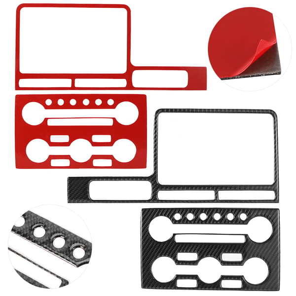2-pack kolfiber central styrning navigation trim passar Nissan GTR R35 08‑16