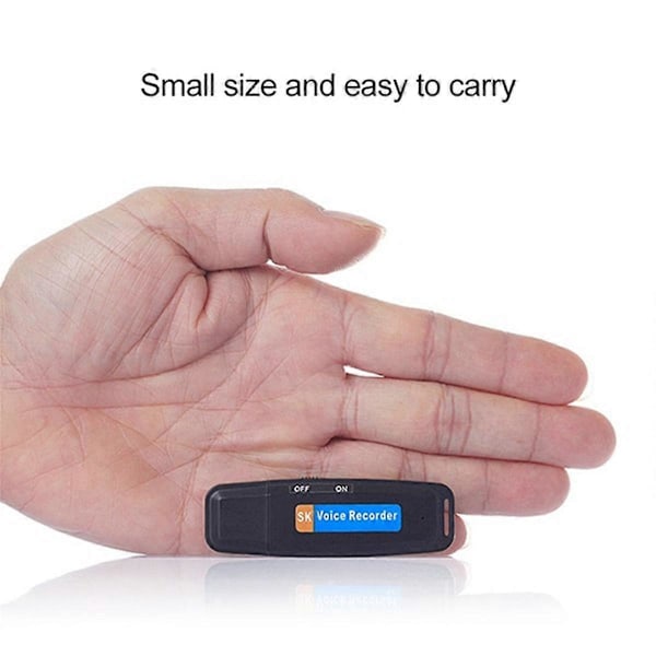Bærbar Genopladelig U-Disk USB Digital Lyd Stemmeoptager
