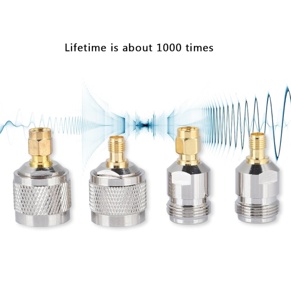 4 STK SMA til N adapter N han/hun til SMA hun/han RF koaksial adapter stik