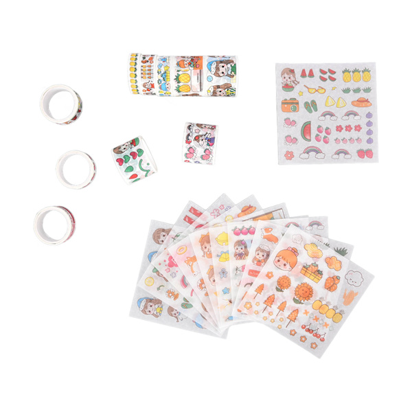 Washi Tape DIY Dekoration Gentagne Indsæt Efterlader Ingen Mærker Ingen Skæring Washi Tape Sæt83197 Forår Sommer Efterår Vinter