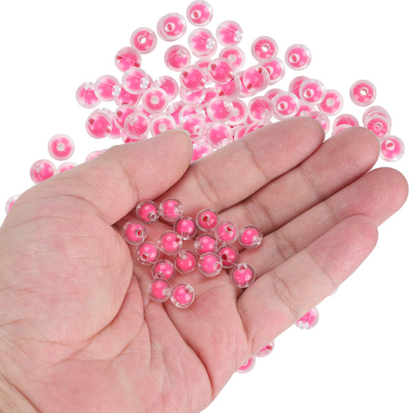 Hartsperlor DIY handgjorda smyckestillverkningstillbehör Armband Material Tillbehör 8mm MGlossy Rose Red