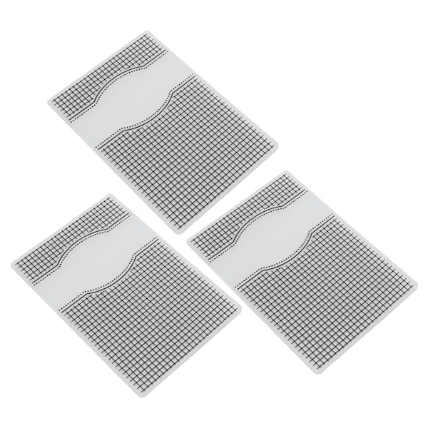3 stk. Embossing-mapper Unik design konkav konveks teksturmaler for DIY-invitasjoner Kortlaging