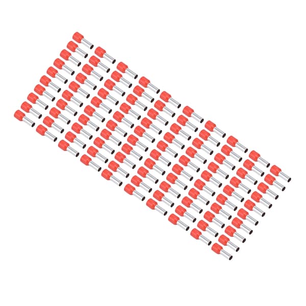100 STK isolert rundt rørterminal kobber krympekontakt for 8AWG elektrisk ledning E10-12