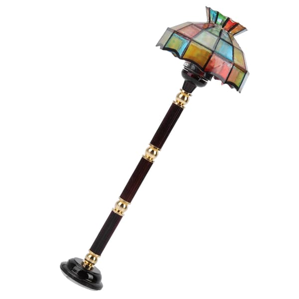 1:12 Miniatyr Dukkehus Tilbehør Gulvlampe LED Lys Møbelleke