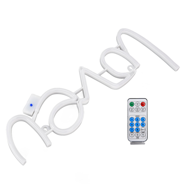 LOVEU Neon Light LED 18 Keys 8 Modes Timing Remote Control USB Light for Home Decoration 300LMWarm White + Blue Light