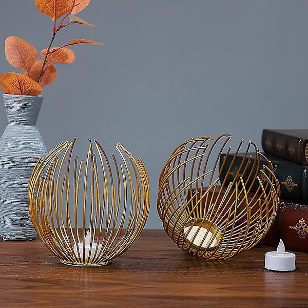 Kreativ gull jern lysekrone lysestake ornament