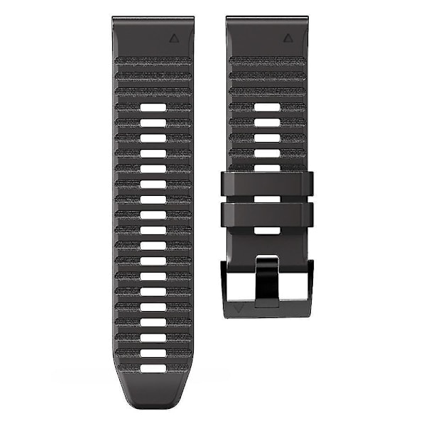 Garmin Tactix Delta/Enduro silikon erstatningsurrem - horisontale striper svart grå