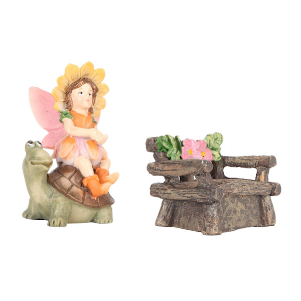 Miniatyyri set Synteettinen hartsi Keiju Veistos Asusteet Koristeellinen keijuhahmo puutarhaparvekkeelle