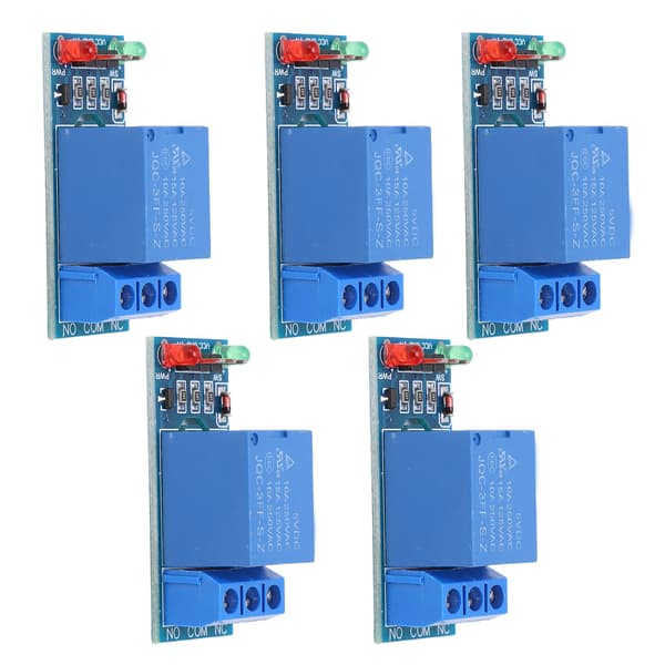 5 stk. 1-kanals relæmodulplade med optokoblerisolation 5V elektronisk komponent