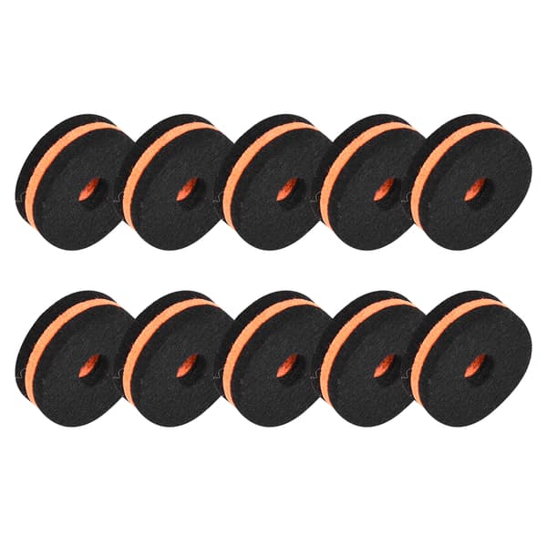 10 stk. bækkenstativfilt 35 mm sort orange bækkenbeskyttelseshylster reservedel
