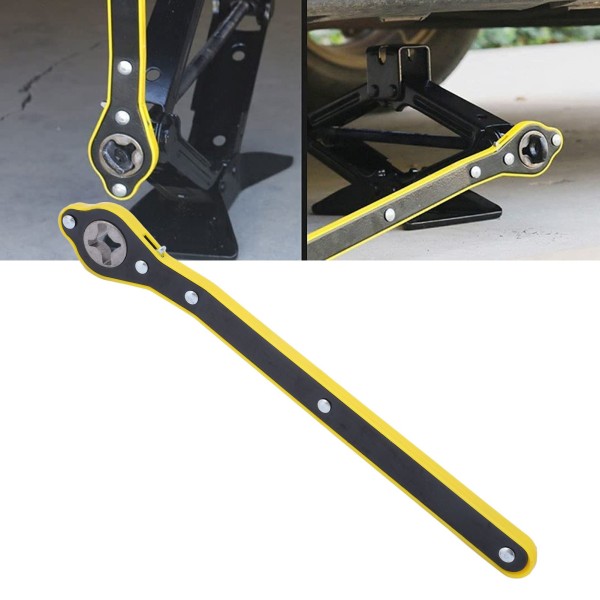 Arbeidsbesparende skrallenøkkel: Autojekknøkkel med langt håndtak for fjerning og reparasjon av hjuldekk
